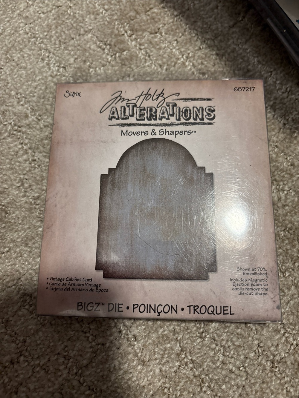 SIZZIX 657217 VINTAGE CABINET CARD TIM HOLTZ ALTERATIONS MOVERS & SHAPERS DIE